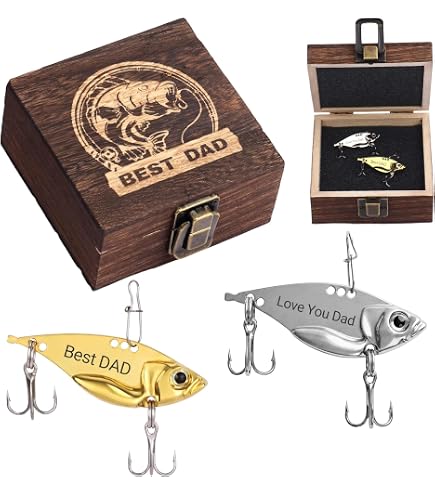 Personalized Fishing Custom Engraved Lure - Favorite catch - Hooked on you - Any text Gift Present