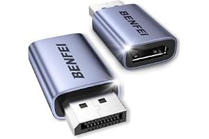 BENFEI 4K DisplayPort till HDMI-adapter 2-pack, enkelriktad DP 1.2 dator till HDMI 1.4 skärmomvandlare hane till hona – kompa