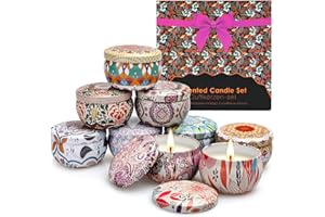Yinuo Candle Set di Candele Profumate Da 9 pezzi ​Fragranze Candele Bruciare Natale San Valentino Festa della Mamma Decorazion