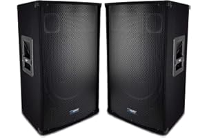 Paire d'enceintes Passives AUDIO CLUB 12 Sono DJ Bass Reflex Trapézoïdal à 3 voies 12"/30cm - 2 x 600W