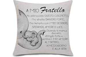 Bacmaxom Regalo fratello da cuscino fratello fratello per il fratello regalo di compleanno regalo di natale cuscino fratello (A mio fratello)