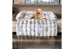 Topchances Dog Bed Cover, Pet Couch Covers for Sofa,Dog Sofa Bed Mat,Furniture Protector Pet Sofa Mat for Dogs and Cats(Gradient Gray,90×90cm)