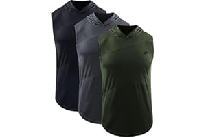 Cadmus Mens Muscle Vest Sleeveless Top for Gym Running Fitness Shirts with Hooded