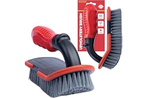 GADLANE Szczotka do czyszczenia dywanów, sztywne włosie samochodowe z ergonomicznym uchwytem, szczotka do szorowania podłóg do tapicerki, wnętrza samochodu/gospodarstwa domowego, odporna na