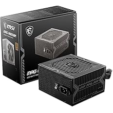 MSI MAG A650BN Bloc d'alimentation, Prise EU - 650W, Certifié 80 Plus Bronze, PSU ATX, Rail Unique 12V, Circuit DC vers DC, V