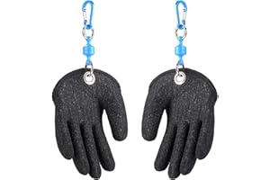 TOPIND Angelhandschuhe Jagdhandschuhe Wasserdicht Anti-Schnitt Handschuh PE Draht gewebt Latex Fisch Fang Handschuhe mit Magnet Freigabe Angelkleidung M L XL