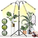 CXhome LED Pflanzenlampe mit Ständer, RF-Fernbedienung & Zeilengesteuerte Timing 4/8/12H, 4 Schaltmodi &10-stufige Helligkeit