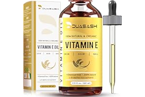 Duasash Vitamin E Oil for Skin & Face 100% Naturally Sourced Plant-Based Organic Pure Vitamin E Oil for Hair d-Alpha-tocopherol Body Oil for Women & Men, Strengthens & Moisturizes Hair, Nails 60ml