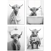 LAVEMA Banyo Dekorasyonu Resimleri - Poster DIN A3 (30x42 cm) &Ccedil;er&ccedil;evesiz - Komik Duvar Dekorasyonu - Siyah Beyaz Duvar Resmi 