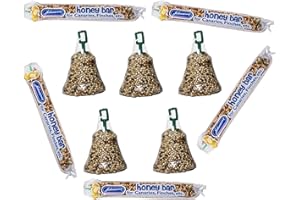 GENERIC JOHNSONS CANARY HONEY BAR & SEED BELLS MIXED VARIETY BIRD TREATS 5 OF EACH PACK