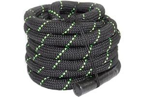 ‎POWRX POWRX Battle Rope Premium Qualität Schwungseil inkl. Workout I Ø 38 mm I Trainingsseil Sportseil Schlagseil Tau Seil für Fitness Kraft Training I versch. Länge I Wandhalterung optional