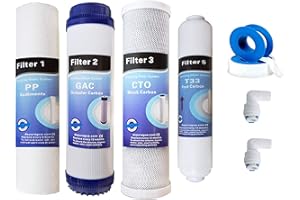 Depuragua - Kit Ricambi Osmosi Inversa | Filtrazione Acqua | Set Completo 4 Filtri | Resistente | Filtri per Depuratore Osmosi Inversa | Compatibili HIdrosalud Hidrobox | In Line