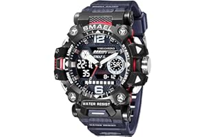 SMAEL Men's Military Watch Outdoor LED Digital Watch Waterproof Tactical Army Wrist Sports Watches for Men 8072