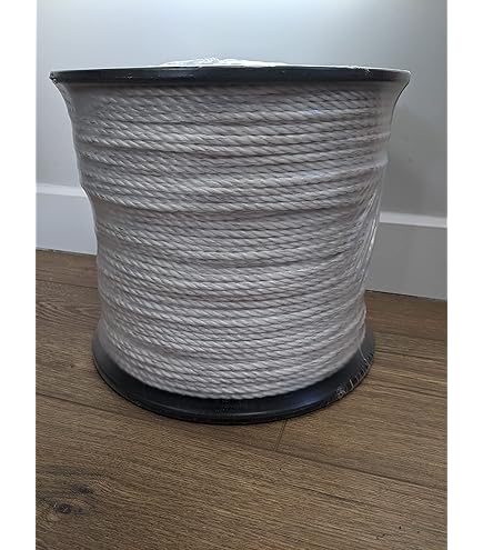 ELECTRIC FENCE ROPE 6mm 200 Metre Roll White Poly Fencing Horse