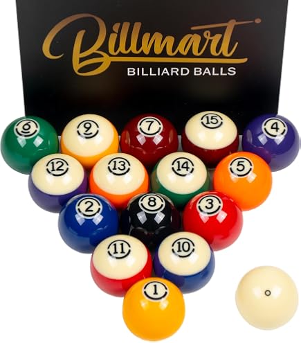 Boules De Billard Professionnelles – Lot De 16 Pièces – Diamètre 2,25 Pouces (5,72 Cm) – Résine – Pour Bars, Salles De Jeux - 5