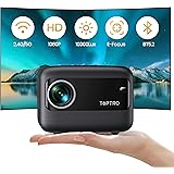 【Focus Elettrico】Mini Proiettore Portatile, 10000 Lumens TOPTRO Videoproiettore 5G WiFi Bluetooth Full HD Supporta 1080P ±40°