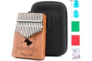 CONJURER Kalimba 17 Key Thumb Piano,Coffee Deer
