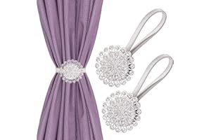 JIZZU Magnetische Gardinenschnalle 2 Stück Magnetische Raffhalter für Vorhänge, Dekorative Vorhang Schnalle für Schlafzimmer, Wohnzimmer, Esszimmer, Büro, Hotel