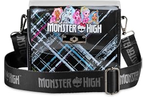 Get Trend Axelväska för tonårsflickor med myntväska, axelremsväska med justerbar rem, present till flickor, Svart Monster Hig
