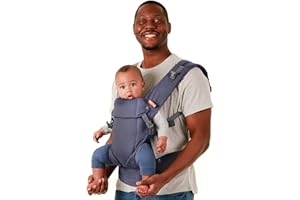 BECO BABY CARRIER Beco Gemini Porta Bebè Neonato - Marsupio Ergonomico Neonato - Zaino Porta Neonato & Marsupio Bambino Con Seduta Regolabile - Fascia Elastica Porta Bebè da 3 a 16 kg (Blue Linen)