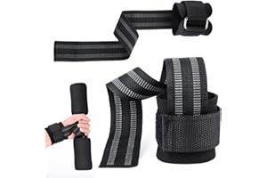 FONYET Zughilfen Krafttraining Handgelenk Bandagen Fitness kraftsport Profi Zughilfen Fitness Lifting Straps mit Rutschfestes Silikon für Gewichtheben Bodybuilding Krafttraining Wrist Wrap für Frauen Männer