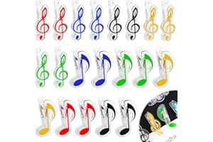 CRAZYFLY 20 Stück Buch Seite Clip, Musik Hinweis Clip, Notenklammern Musik Clip, 5 FarbenNotenhalter Dekorative,für Noten Buchseiten (Violinschlüssel Und Achtelnote)