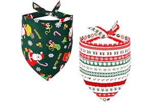SRIZIAN 2 Pezzi Bandane di Christmas per Cani, Triangolare Bandana Cani Accessori, Triangle Scarfs con Motivo a Zucca, Costumi di Christmas per Cani di Piccola Media GrandeTaglia