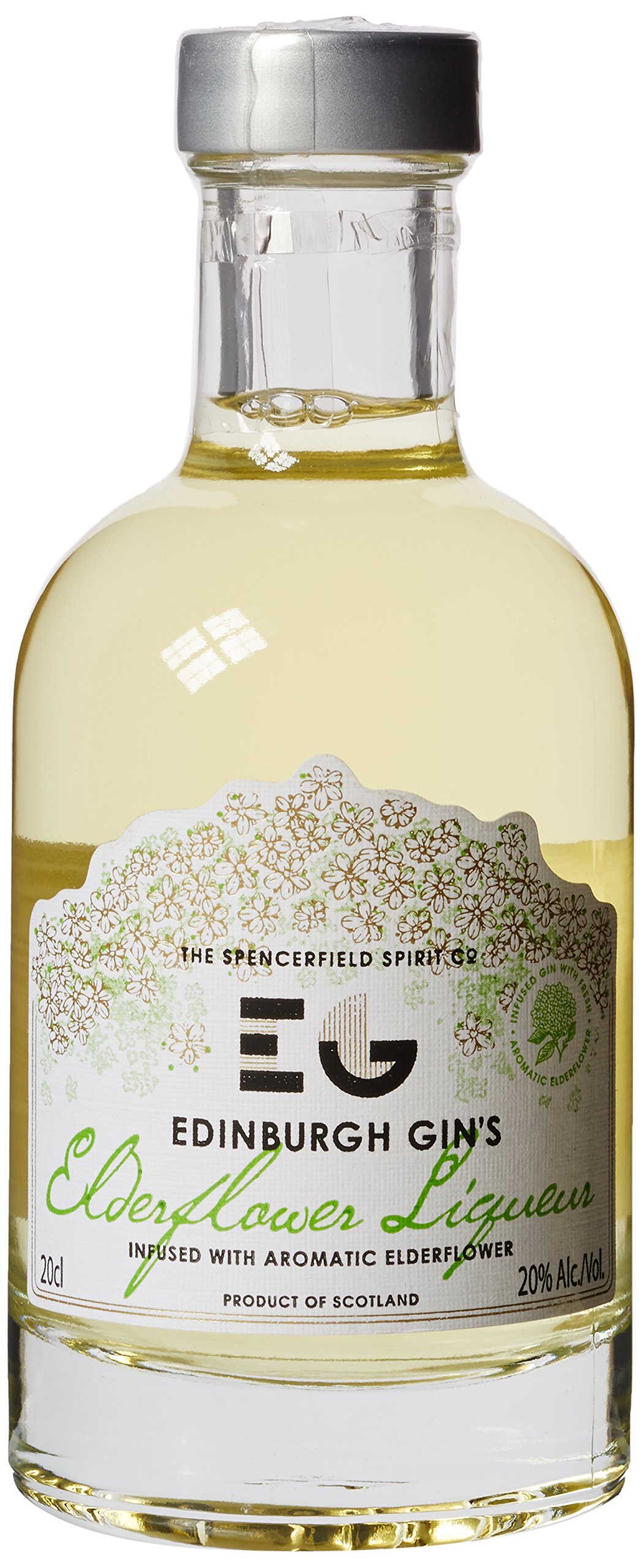 Edinburgh Gin Elderflower Gin Liqueur, 200ml Ginsane.co.uk
