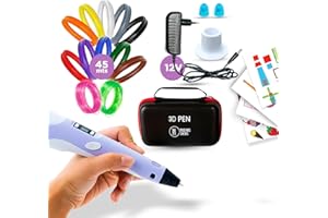 N NUEVAS IDEAS Boligrafo 3D niños - Lápiz 3D - Filamento pla - Pantalla LCD - Plantillas para pintar - Temperatura y velocidad ajustable - CON BOLSA DE TRANSPORTE
