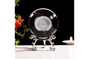Sahoottie 60mm 3D Dandelion Crystal Ball Paperweight Dandelion Gifts for Women Glass Ball Dandelions Ornaments