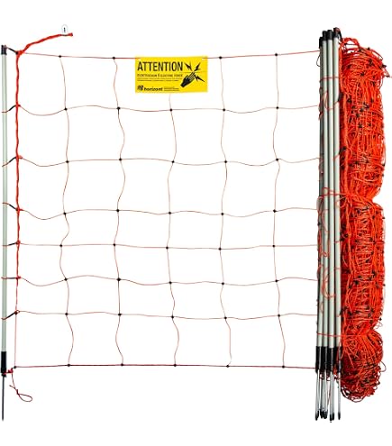Rete Elettrificabile Per Pecore VOSS.farming Basic – 50 Metri, 90 Cm Alta, 1 Punta, Arancione – Per Recinti Elettrici Per Pecore, Maiali, Capre, Pollame