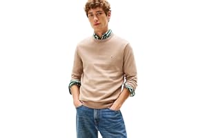 Tommy Hilfiger Uomo Pullover Essential Cotton con Scollo Rotondo