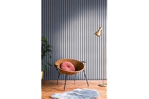 A.S. Création Carta da parati non tessuta con motivo a pannelli con effetto metallizzato 0,53 x 10,05 m - nero grigio blu metallizzato - Carta da parati effetto legno made in Germany - 786273