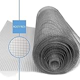 Kraptrap® engmaschiger Volierendraht mit 12,7mm² Maschen – 20m x 1m Drahtgitter als Vogeldraht, Hasengitter, Kaninchengitter 