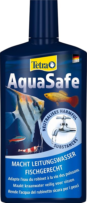 Tetra AquaSafe - Qualitäts-Wasseraufbereiter für fischgerechtes und naturnahes Aquariumwasser, neutralisiert fischschädliche Stoffe im Leitungswasser, 500 ml Flasche