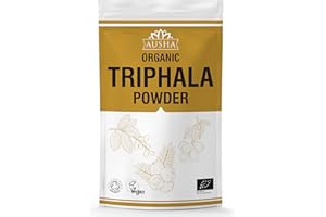 Ausha Organic TRIPHALA Powder - 100 Grams - Gut Health, Constipation Relief, Cleansing, Vitamin C, Digestion l Certified Organic by Soil Association