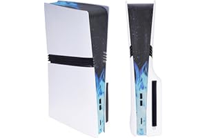 playvital Rete Antipolvere per ps5 PRO Console,Cover Copertura Filtro Polvere Tappi in Silicone per ps5 PRO Disco&Digitale Edizione,Fiamma Blu