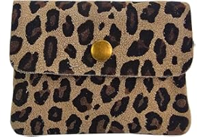 ‎MODAMODA DE modamoda de P09 Damen Geldbörse aus Echtleder Klein 11x1x8 cm Handmade in Italy