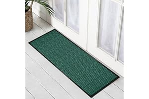 renoazul® Non Slip Washable Rubber Mat, 60 x 180 cm Dirt Grabber, Green Waterproof Runner, Heavy Duty Mud Barrier Carpet, Shoes Dust Scraper Rug for Indoor, Home Floor, Hallway, and Kitchen
