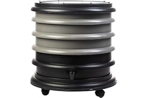 WORMbox | Lombricomposteur 3 Plateaux Gris | 48 litres | Compostez Vos déchets organiques, Les vers de Terre/lombrics produisent du lombricompost