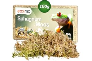 easimo Sphagnum Moss for Plants and Terrarium, 100 g, Moss for Orchids, Terrariums and Other Indoor Plants, Live Peat Moss