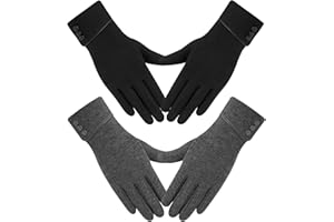 Kotashion Donna Guanti Caldi Invernali con Foderati Villus,Guanti con Touchscreen da Donna,Morbido da Comodi Spessi Antiscivolo da Polso Elastici Guanti, Aperta e al Chiuso,Regali per Moglie Figlia
