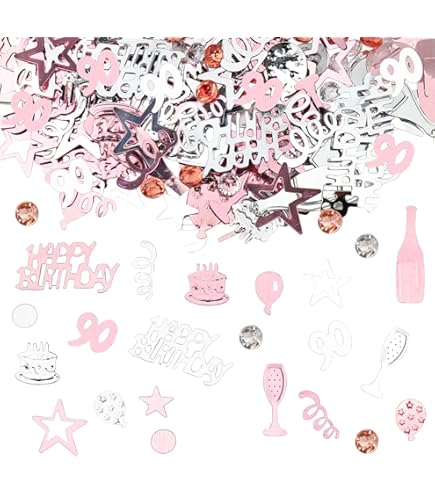 90. Geburtstag Dekoration Rosegold/Schwarz - Komplettset Für Perfekte Party