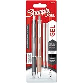 Sharpie S-Gel Metal Jel Kalem, 0,7 mm U&ccedil;, Metal Gri &amp; Bronz 2'li Paket, Siyah M&uuml;rekkep