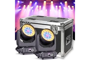 OSUSUENT 2 Unità 19x15W Teste Mobili LED Beam Con Fly Case Flight Case Wash Zoom Effetto Luce Discoteca Proiettori