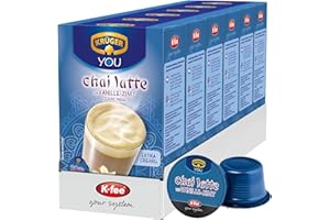 ‎K-FEE KRÜGER Chai Latte Vanille-Zimt Kapseln, kompatibel mit K-fee und ALDI EXPRESSI* Kapselmaschinen, Instantzubereitung für Milchtee, 96 Kapseln