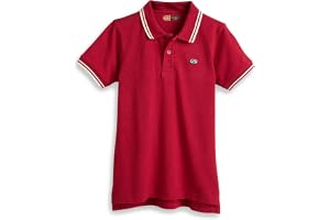 Amazon Brand - Symbol Boys Cotton Rich Solid Polo Tshirt | Collar Tshirts | Half Sleeves | Plain-Regular Fit