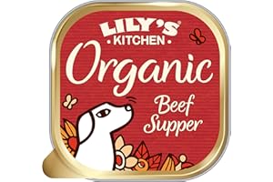 LILY'S KITCHEN Lily’s Kitchen Fabriqué à partir d’ingrédients naturels Barquette d’Aliments humides pour Chiens Adultes Bœuf Bio 11 x 150g