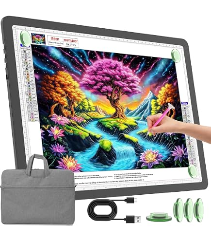 Table Lumineuse A3 KEIRLIGHT Rechargeable – Boîte à Tracer 3 Couleurs, 6 Niveaux, Idéale Peinture Diamant, Dessin, Tatouage