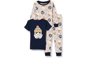Amazon Essentials Disney | Marvel | Star Wars Pijama ceñido de algodón Unisex Niño